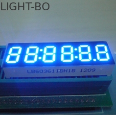 Siêu sáng màu xanh 6 chữ số 7 phân đoạn LED hiển thị 0,32 inch với bề mặt màu đen