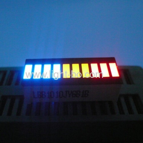 Siêu sáng màu xanh lá cây / đỏ 10 Segment LED Light Bar Gradh Array cho bảng điều khiển
