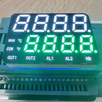 Giá tốt. High Brightness White /Pure Green Dual Line 7 Segment LED Display Common Anode for Temperature Indicator trực tuyến