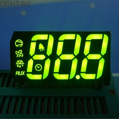 Màu xanh lá cây 3 chữ số 0,67 "Tùy chỉnh LED hiển thị 7 phân đoạn để làm mát