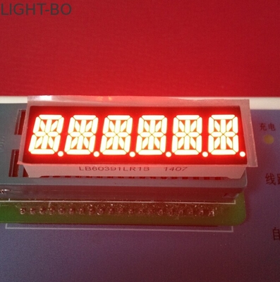 Siêu sáng đỏ 6 chữ số 14 phân đoạn Led Hiển thị 10mm cho Taximeter