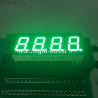 Bốn chữ số 7 phân đoạn số LED hiển thị 0,4 inch màu xanh lá cây tinh khiết để kiểm soát nhiệt độ