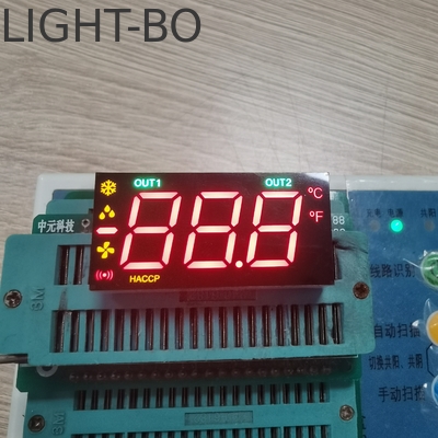 Nhiều màu tùy chỉnh 3 chữ số 7 phân đoạn màn hình dẫn phổ biến Cathode đơn hàng pin