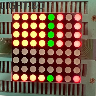 Hiệu suất thiết lập anode chung 3mm 8*8DOT Matrix LED Bi-color Red/Greenfor Moving Signs