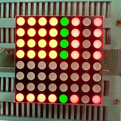 Hiệu suất thiết lập anode chung 3mm 8*8DOT Matrix LED Bi-color Red/Greenfor Moving Signs