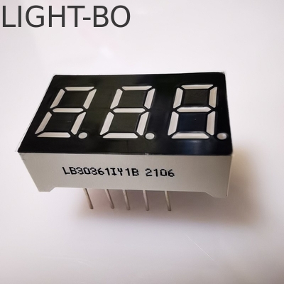 7 phân khúc 3 chữ số 9.2mm màn hình LED siêu sáng Amber thông thường cathode cho Panel Meter