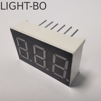Màn hình LED Anode phổ biến siêu sáng Amber 7 phân đoạn 3 chữ số 9,2mm cho đồng hồ bảng điều khiển