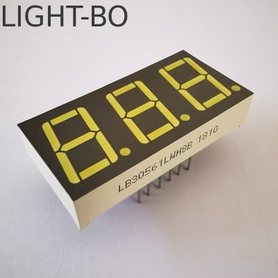 Màn hình LED Cathode phổ biến Ultra Bright White Grey Bề mặt 7 Segment 3digit 14.2mm cho bộ điều khiển nhiệt độ
