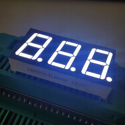 Ultra Bright White Grey Surface 7 Segment 3digit 14.2mm Khung phổ biến LED cho bộ điều khiển nhiệt độ