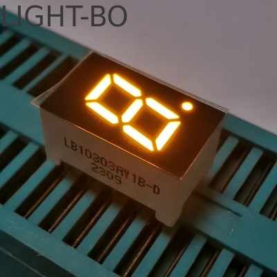 Màu hổ phách 7,62mm Một chữ số 7 phân đoạn màn hình LED Anode chung
