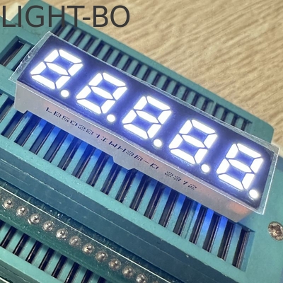 5 chữ số 7mm 7 phân đoạn màn hình LED thông thường Anode Ultra Bright White cho bộ chuyển đổi tần số