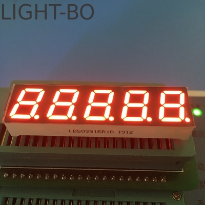 7 phân đoạn màn hình LED 0,39 inch 5 chữ số Công thức phổ biến siêu sáng đỏ cho bộ chuyển đổi tần số kỹ thuật số