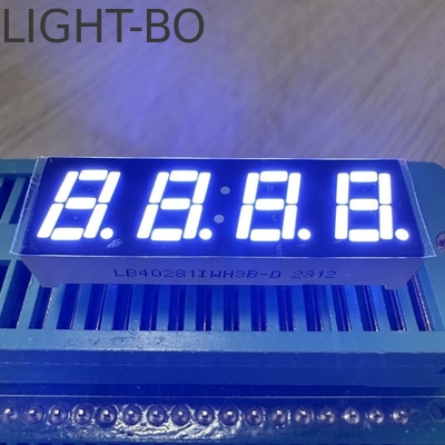 Màn hình LED màu trắng 7mm 4 chữ số 7 phân đoạn Common Anode cho bảng điều khiển đa số