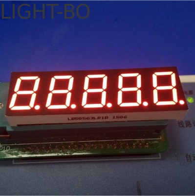 Super Bright Red 14.2mm 5 chữ số 7 phân đoạn màn hình LED Công thức