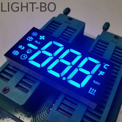 Hiển thị LED phân đoạn 7 chữ số 3 chữ số Custom Ultra Blue Common Cathode for Refrigerator Controller