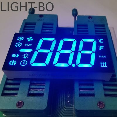 Custom 3 Digit 7 Segment LED Display Ultra Blue Common Anode cho bộ điều khiển tủ lạnh