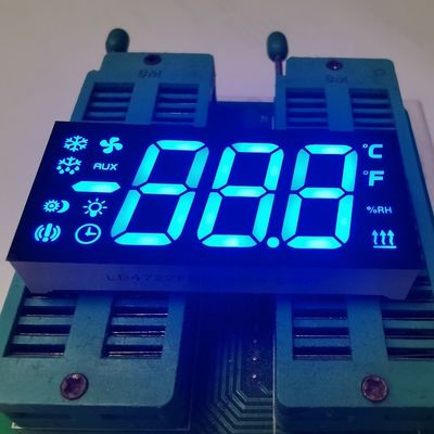 Giá tốt. Màn hình LED phân đoạn 7 chữ số 0,67 inch 3 chữ số siêu sáng màu xanh lam cho bảng điều khiển điện lạnh trực tuyến