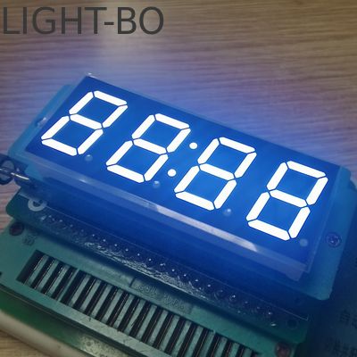 Hiển thị đồng hồ LED 4 chữ số 7 phân đoạn Anode thông thường Màu trắng 14,2mm cho bộ đếm thời gian số