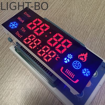 Khách hàng 7 phân đoạn màn hình LED Common anode Ultra Red / Blue cho bộ điều khiển bếp khí