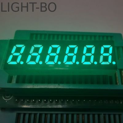 Màu xanh lá cây Kích thước nhỏ 6 chữ số 7 phân đoạn màn hình LED Công thức thông thường cho bộ chuyển đổi tần số