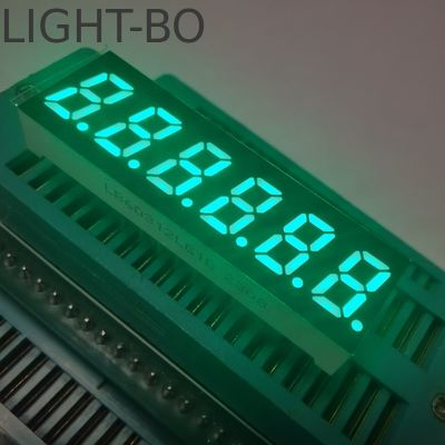 Kích thước nhỏ 6 chữ số 7 phân đoạn màn hình LED Common Anode Green cho bộ chuyển đổi tần số