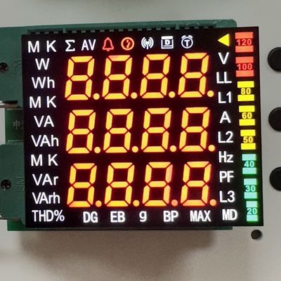 Multicolour 3 Row 4 Digit LED Display for Electrical Multimeters