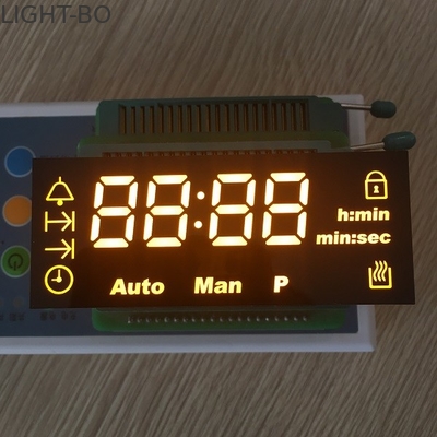 10,7mm Chiều cao nhân vật Hiển thị LED tùy chỉnh Ultra Amber cho Hẹn giờ lò kỹ thuật số