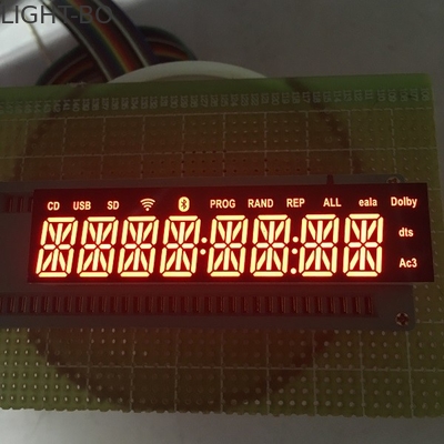 Màn hình Led chữ và số âm thanh Bluetooth 8 chữ số 14 Phân đoạn siêu đỏ Dễ dàng gắn kết