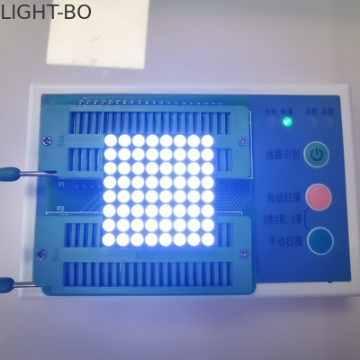 635nm 100mcd 8 X 8 Màn hình LED ma trận chấm Màu vàng Mặt đen