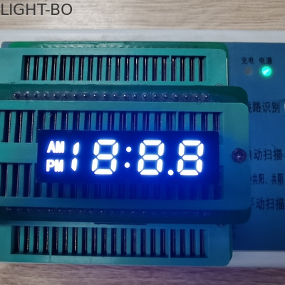 0,25Inch Bốn chữ số 7 phân đoạn Màn hình LED siêu trắng cho đồng hồ