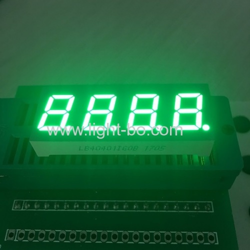 4 chữ số 0,4 phổ biến anode màu xanh lá cây tinh khiết 7 đoạn dẫn hiển thị cho bảng điều khiển cụ