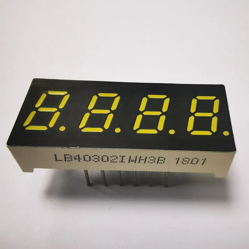 Màn hình LED màu trắng 7,62mm 4Digit 7 Segment Common Anode cho chỉ số nhiệt độ 1