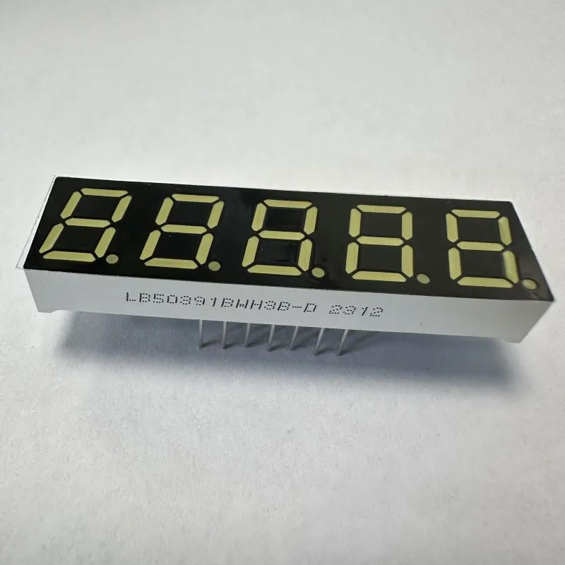 Ultra White 7 phân đoạn màn hình LED 5 chữ số 0,39 inch Common Anode cho chỉ số kỹ thuật số 0