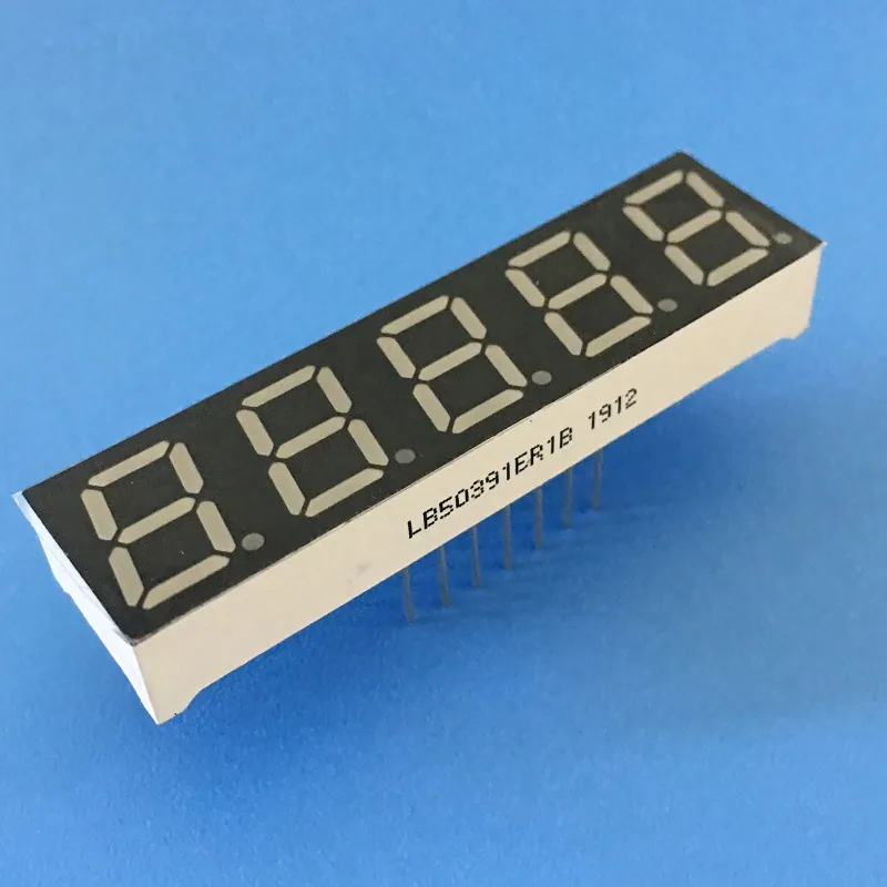 Super Bright Red 7 Segment LED Display 0,39 inch 5 chữ số Common Anode cho Bộ chuyển đổi tần số kỹ thuật số 0