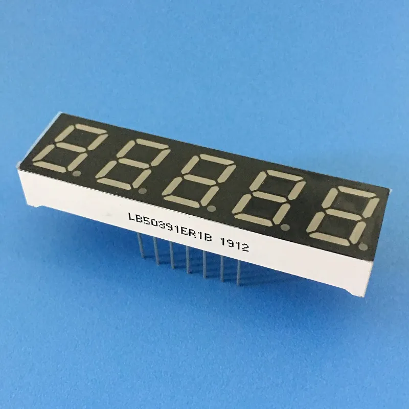 Super Bright Red 7 Segment LED Display 0,39 inch 5 chữ số Common Anode cho Bộ chuyển đổi tần số kỹ thuật số 5