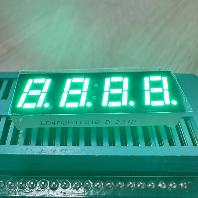 Màn hình LED 7 phân khúc 4 chữ số màu xanh lá cây tinh khiết Công thức cho độ ẩm nhiệt độ 0